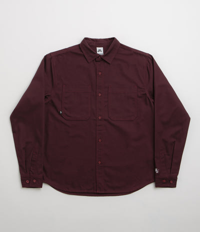 Nike SB New Essential Woven Shirt - Burgundy Crush / Platinum Violet