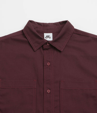 Nike SB New Essential Woven Shirt - Burgundy Crush / Platinum Violet