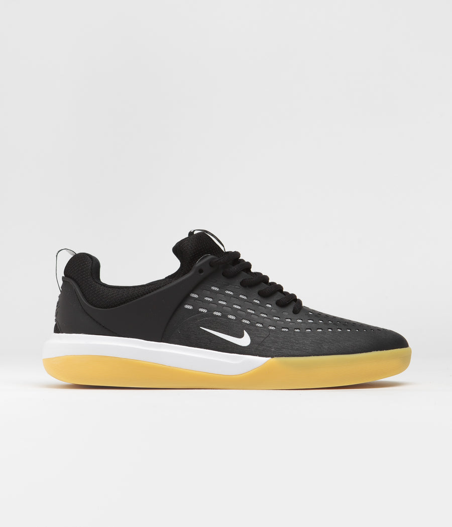 Nike SB Nyjah 3 Shoes - Black / White - Black - White