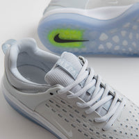 Nike SB Nyjah 3 Shoes in Pure Platinum and White and Pure Platinum - Volt thumbnail