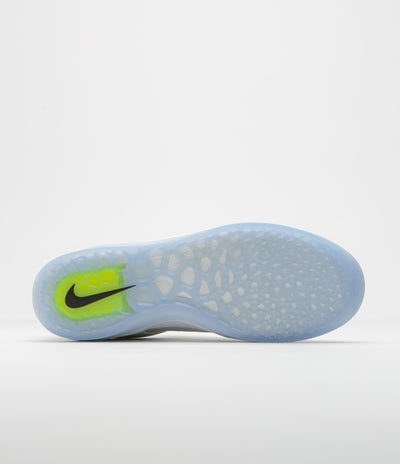 Nike SB Nyjah 3 Shoes in Pure Platinum and White and Pure Platinum - Volt