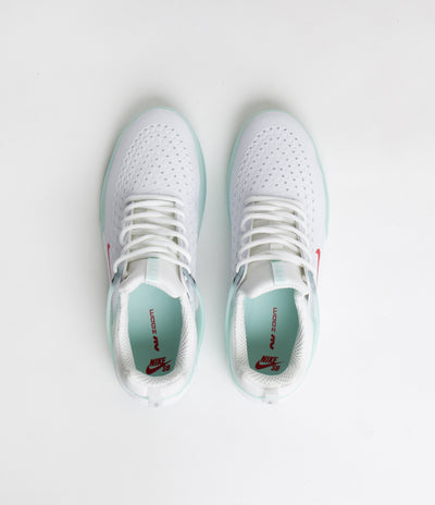 Nike SB Nyjah 3 Shoes - Skylight / University Red - Skylight - White