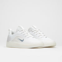 Nike SB Nyjah 4 Shoes in White and Black and White - Black thumbnail