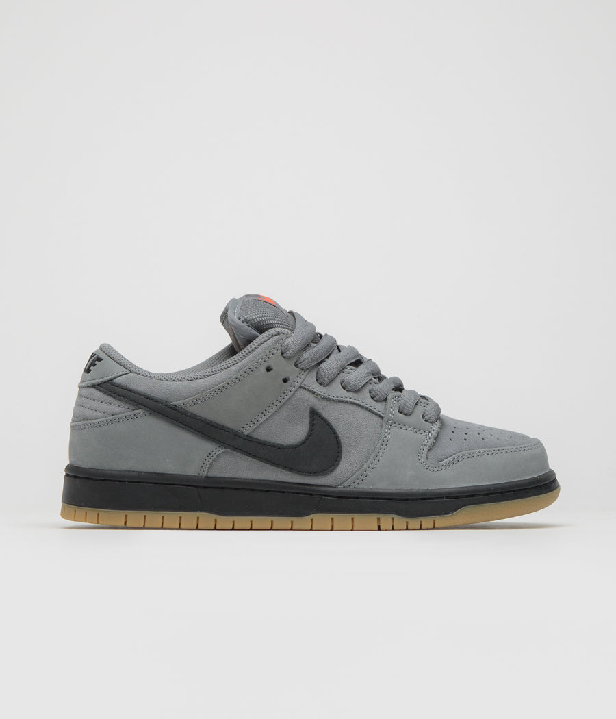 Nike SB Orange Label Dunk Low Pro Shoes in Cool Grey and Black and Cool Grey - Dark Grey