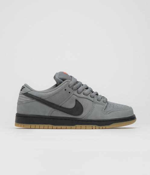 Nike SB Orange Label Dunk Low Pro Shoes - Cool Grey / Black - Cool Grey - Dark Grey