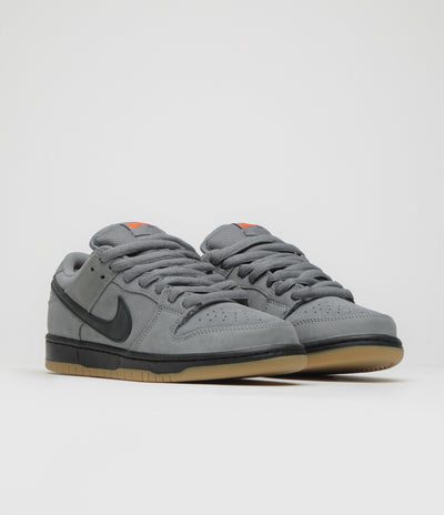 Nike SB Orange Label Dunk Low Pro Shoes - Cool Grey / Black - Cool Grey - Dark Grey