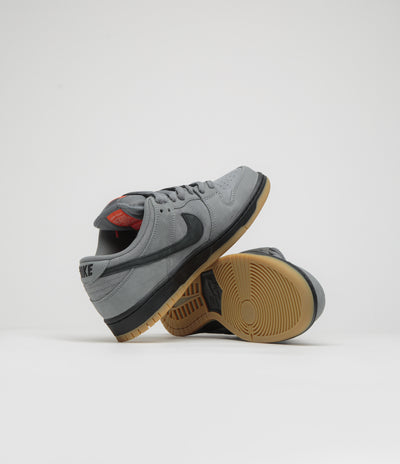 Nike SB Orange Label Dunk Low Pro Shoes - Cool Grey / Black - Cool Grey - Dark Grey