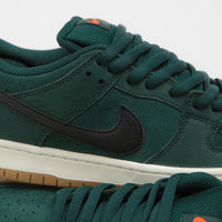 Nike SB Orange Label Dunk Low Pro Shoes - Deep Fir / Black - Fir - Sail thumbnail
