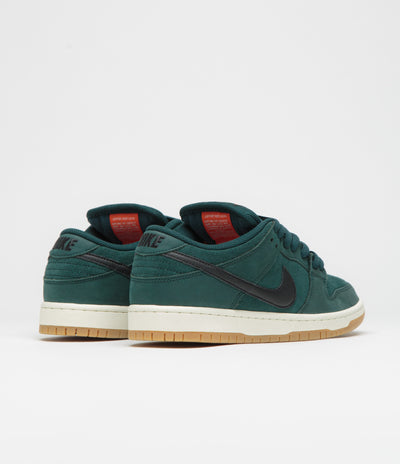 Nike SB Orange Label Dunk Low Pro Shoes - Deep Fir / Black - Fir - Sail