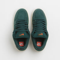 Nike SB Orange Label Dunk Low Pro Shoes - Deep Fir / Black - Fir - Sail thumbnail