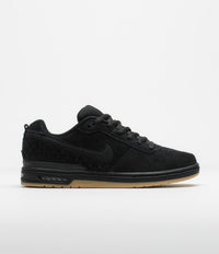 Nike SB P-Rod 1 OG Shoes in Black and Black and Black - Gum Light Brown
