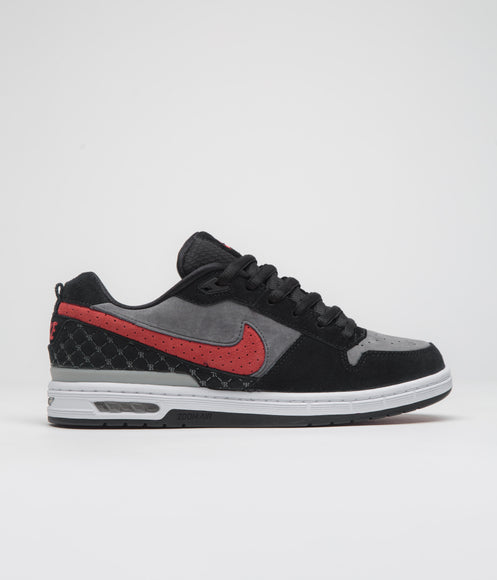 Nike SB P-Rod 1 OG Shoes - Black / Varsity Red - Flint Grey - Black