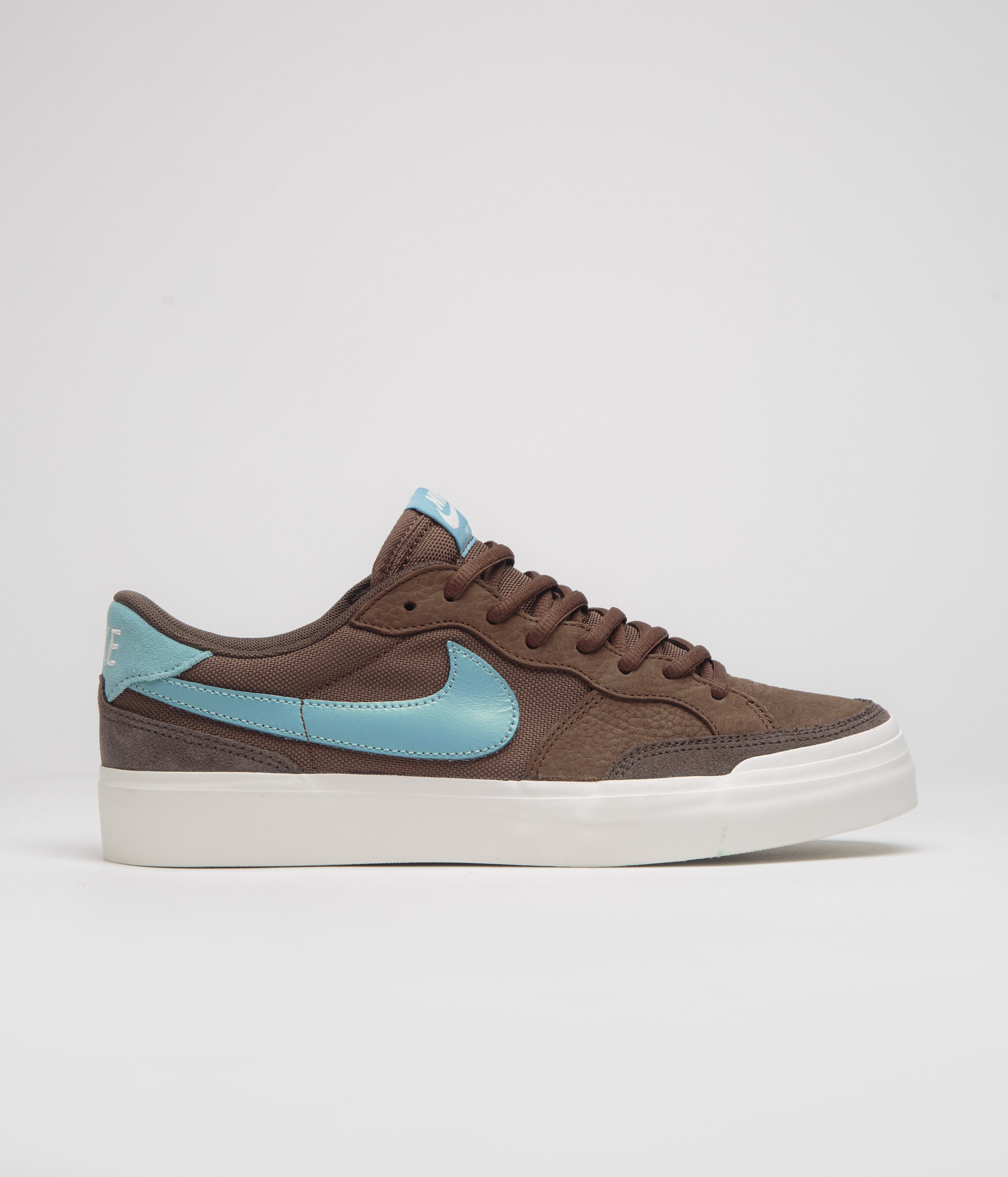 Nike SB Pogo Plus Shoes in Cacao Wow and Denim Turquoise and Baroque Brown - Sail