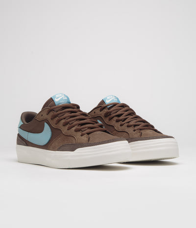 Nike SB Pogo Plus Shoes in Cacao Wow and Denim Turquoise and Baroque Brown - Sail
