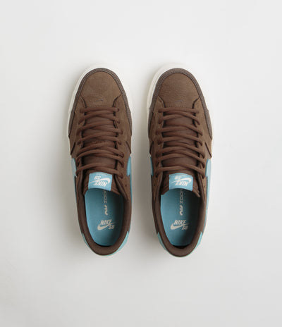 Nike SB Pogo Plus Shoes in Cacao Wow and Denim Turquoise and Baroque Brown - Sail