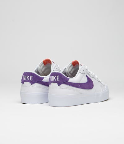 Nike SB Pogo Plus Shoes - White / Court Purple - White - Gum Light Brown