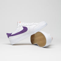 Nike SB Pogo Plus Shoes - White / Court Purple - White - Gum Light Brown thumbnail