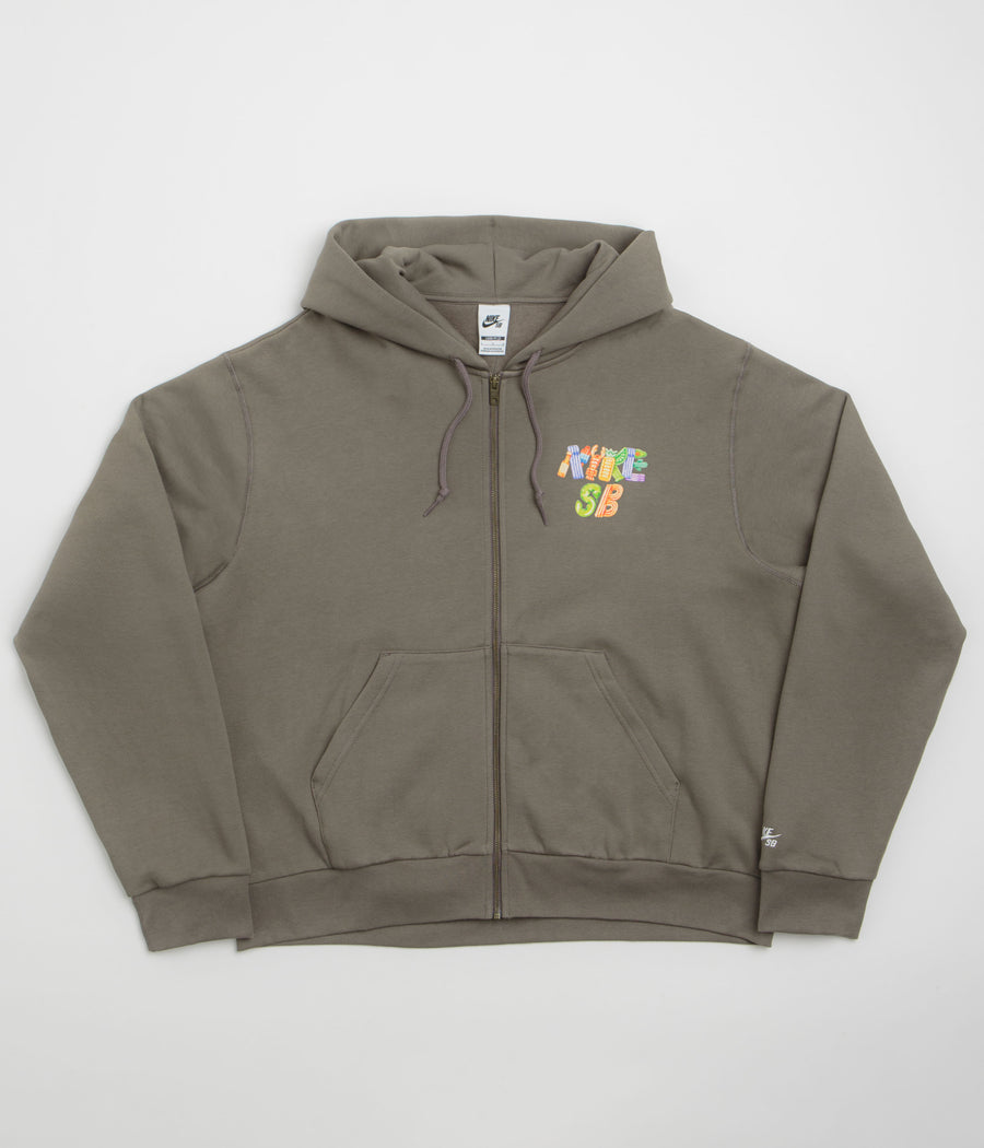 Nike SB Pool Airs Full Zip Hoodie - Cave Stone / White