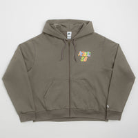 Nike SB Pool Airs Full Zip Hoodie in Cave Stone and White thumbnail