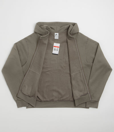 Nike SB Pool Airs Full Zip Hoodie in Cave Stone and White