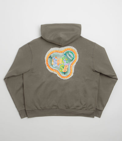 Nike SB Pool Airs Full Zip Hoodie in Cave Stone and White