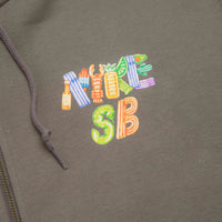 Nike SB Pool Airs Full Zip Hoodie in Cave Stone and White thumbnail
