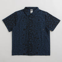 Nike SB Print Bowler Short Sleeve Shirt in Midnight Navy thumbnail