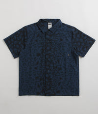 Nike SB Print Bowler Short Sleeve Shirt in Midnight Navy