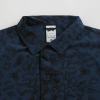 Nike SB Print Bowler Short Sleeve Shirt in Midnight Navy thumbnail