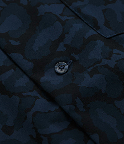 Nike SB Print Bowler Short Sleeve Shirt in Midnight Navy