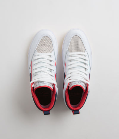Nike SB React Leo Premium Shoes - White / Midnight Navy - University Red - White