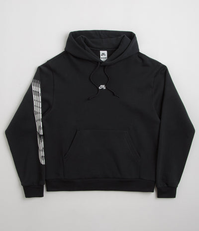 Nike SB Sleeve Graphic Hoodie in Black and White