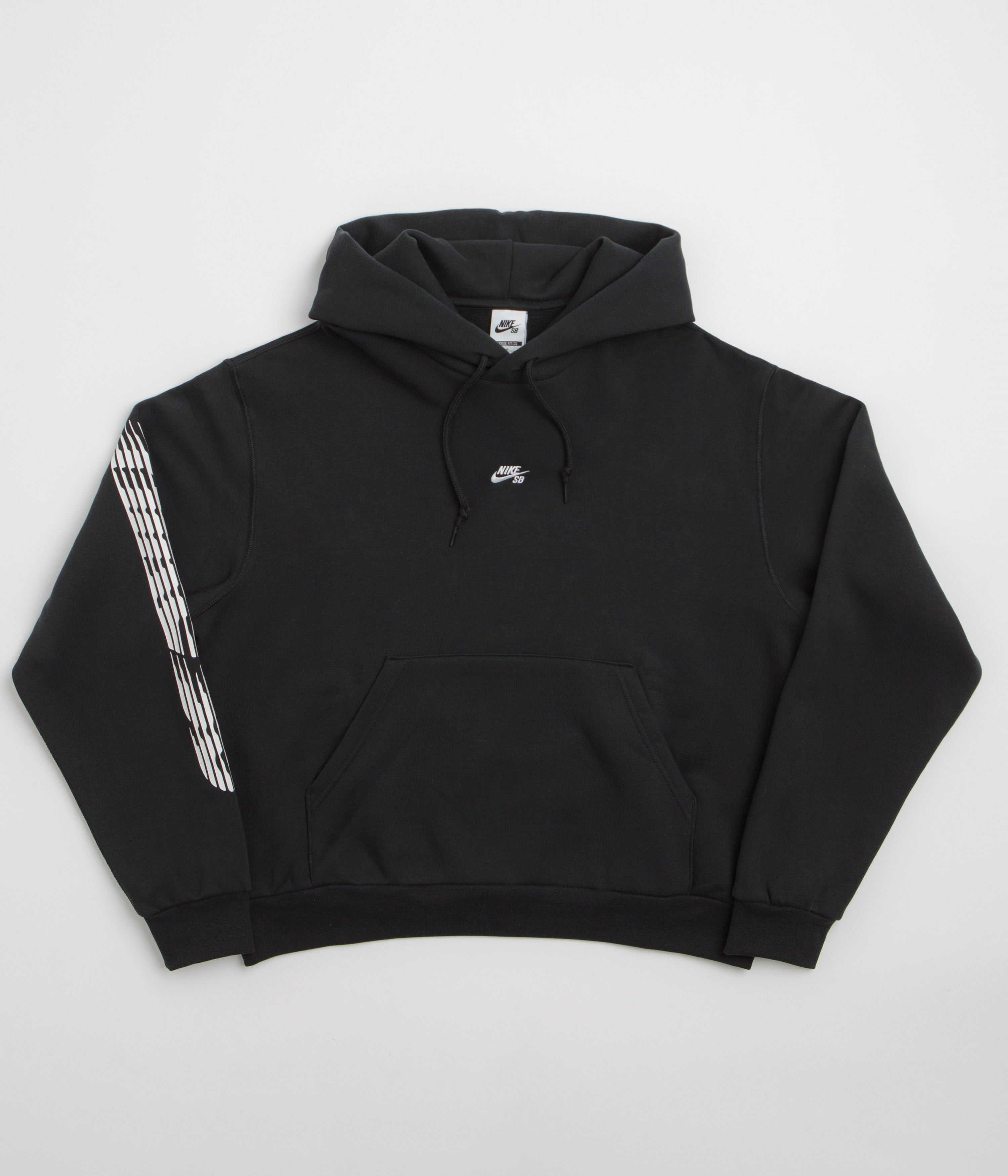 Nike SB Sleeve Graphic Hoodie in Black and White