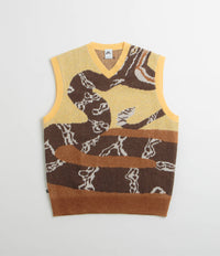 Nike SB Snake Sweater Vest in Celestial Gold and Light British Tan