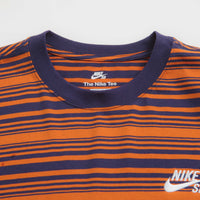 Nike SB Stripe Long Sleeve T-Shirt - Purple Ink / Campfire Orange thumbnail