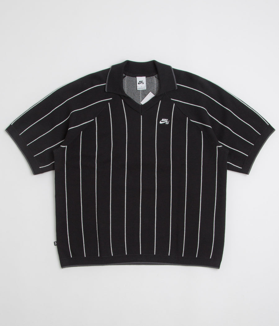 Nike SB Striped Polo Shirt in Black and Sail / Black