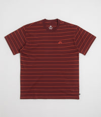 Nike SB Striped T-Shirt in Dark Team Red