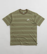 Nike SB Striped T-Shirt in Oil Green