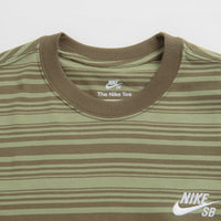 Nike SB Striped T-Shirt in Oil Green thumbnail