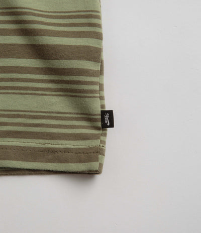 Nike SB Striped T-Shirt in Oil Green