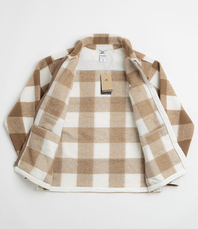 Nike SB STRTDYMRN Shirt Jacket - Sail / Mosswood Brown / White