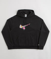 Nike SB Swoosh Grill Hoodie in Black and White