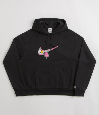 Nike SB Swoosh Grill Hoodie - Black / White