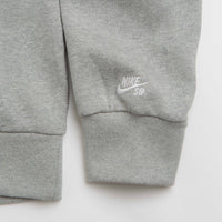Nike SB Swoosh Grill Hoodie - Dark Grey Heather / White thumbnail