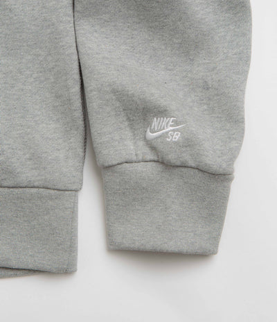 Nike SB Swoosh Grill Hoodie - Dark Grey Heather / White