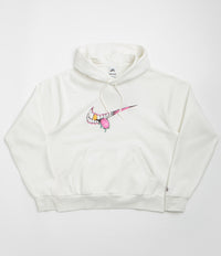 Nike SB Swoosh Grill Hoodie in Sail and Black