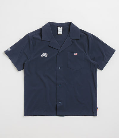 Nike SB Team USA Bowler Shirt in Obsidian and White