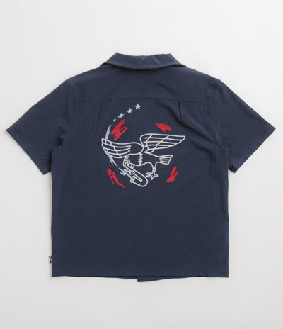 Nike SB Team USA Bowler Shirt in Obsidian and White