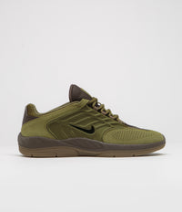 Nike SB Vertebrae Shoes in Olive Flak and Black and Baroque Brown