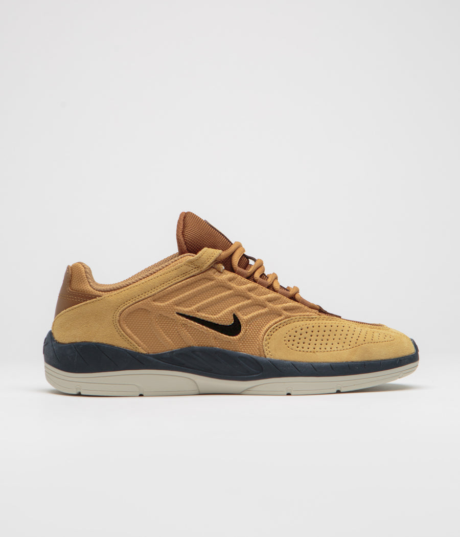 Nike SB Vertebrae Shoes in Wheat and Black and Light British Tan - Obsidian